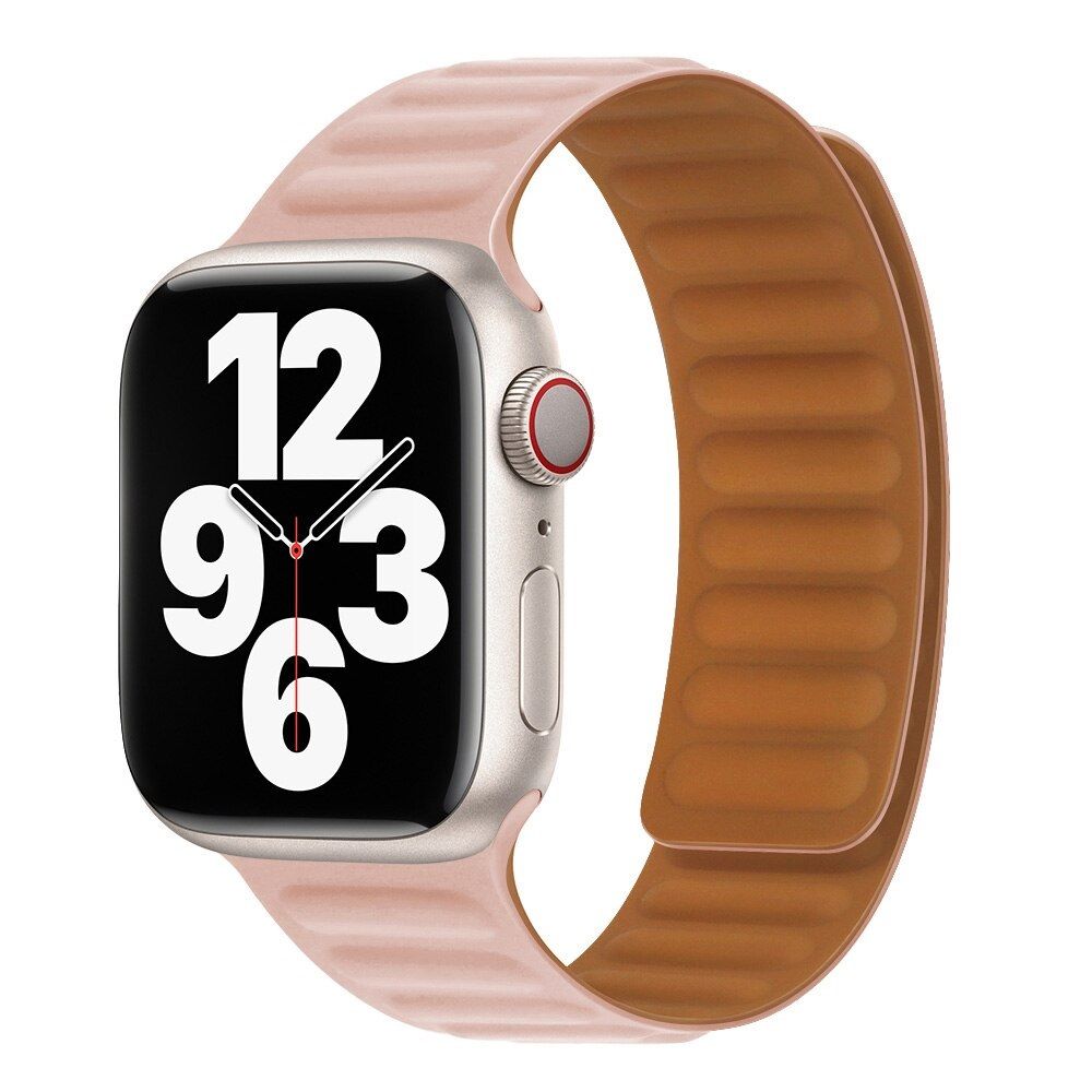 Pulseira Bracelete de elos magnéticos para Apple Watch SE 2022 44mm Rosa