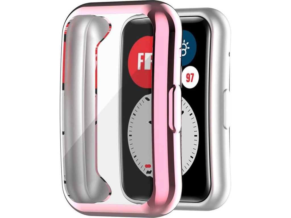 Capa com película 360º Oppo Watch Free bordas rosa