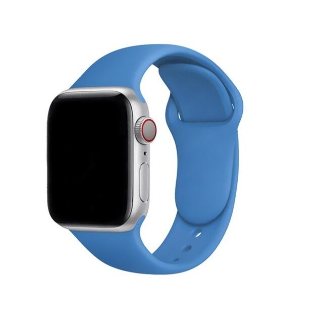 Pulseira bracelete silicone liquido Apple Watch SE 2022 44mm Azul