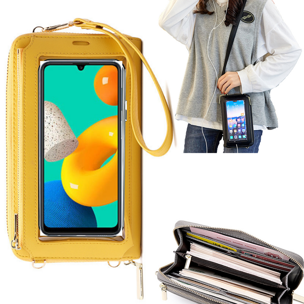 Bolsa Mala tira-colo com função touch ecrã Samsung M32 Amarelo
