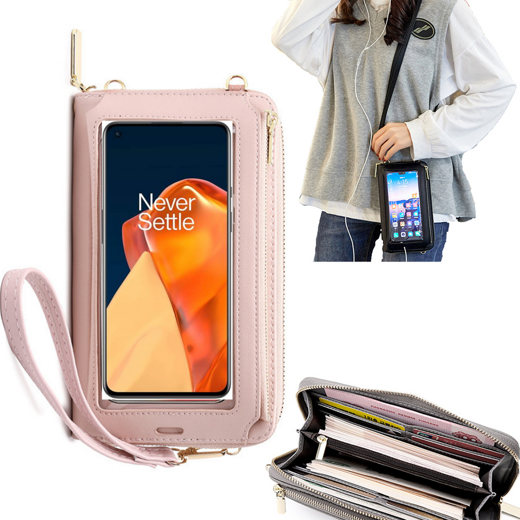 Bolsa Mala tira-colo com função touch ecrã OnePlus 9 Rosa