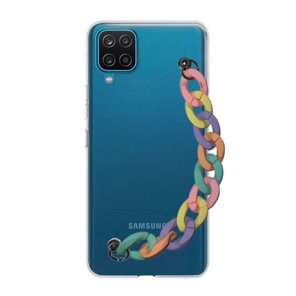 Capa cristal com suporte rainbow para Samsung Galaxy M12