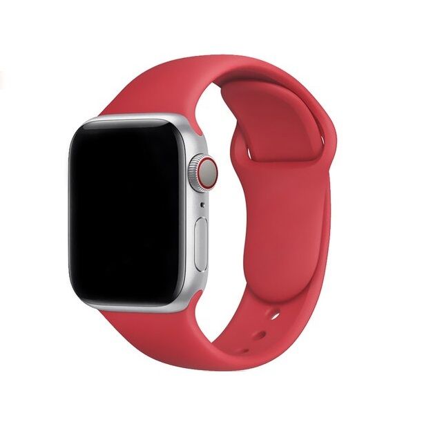 Pulseira bracelete silicone liquido Apple Watch SE 2022 44mm Vermelho