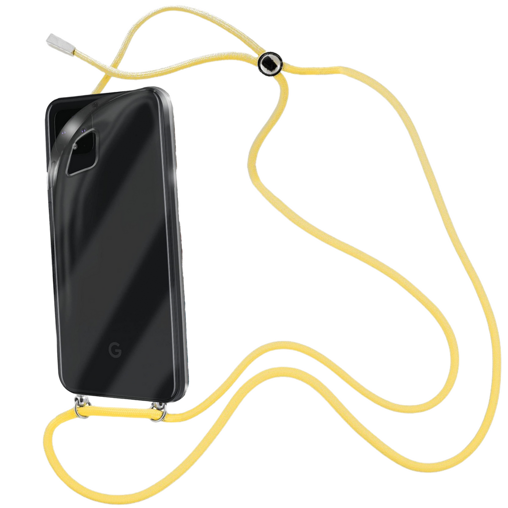 Capa cristal com fio cordão amarelo para Google Pixel 4