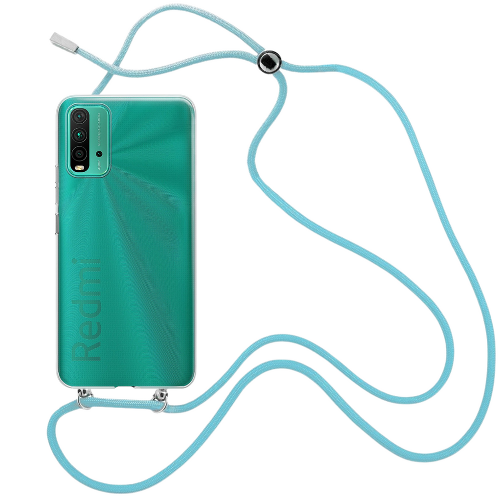 Capa cristal com fio cordão azul para Xiaomi Redmi 9T