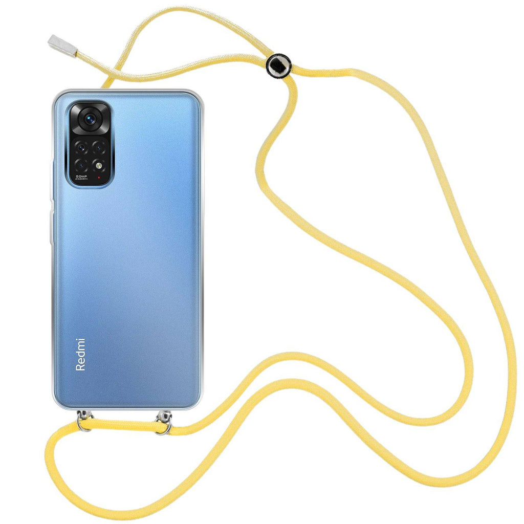 Capa cristal com fio cordão amarelo para Xiaomi Poco M4 Pro