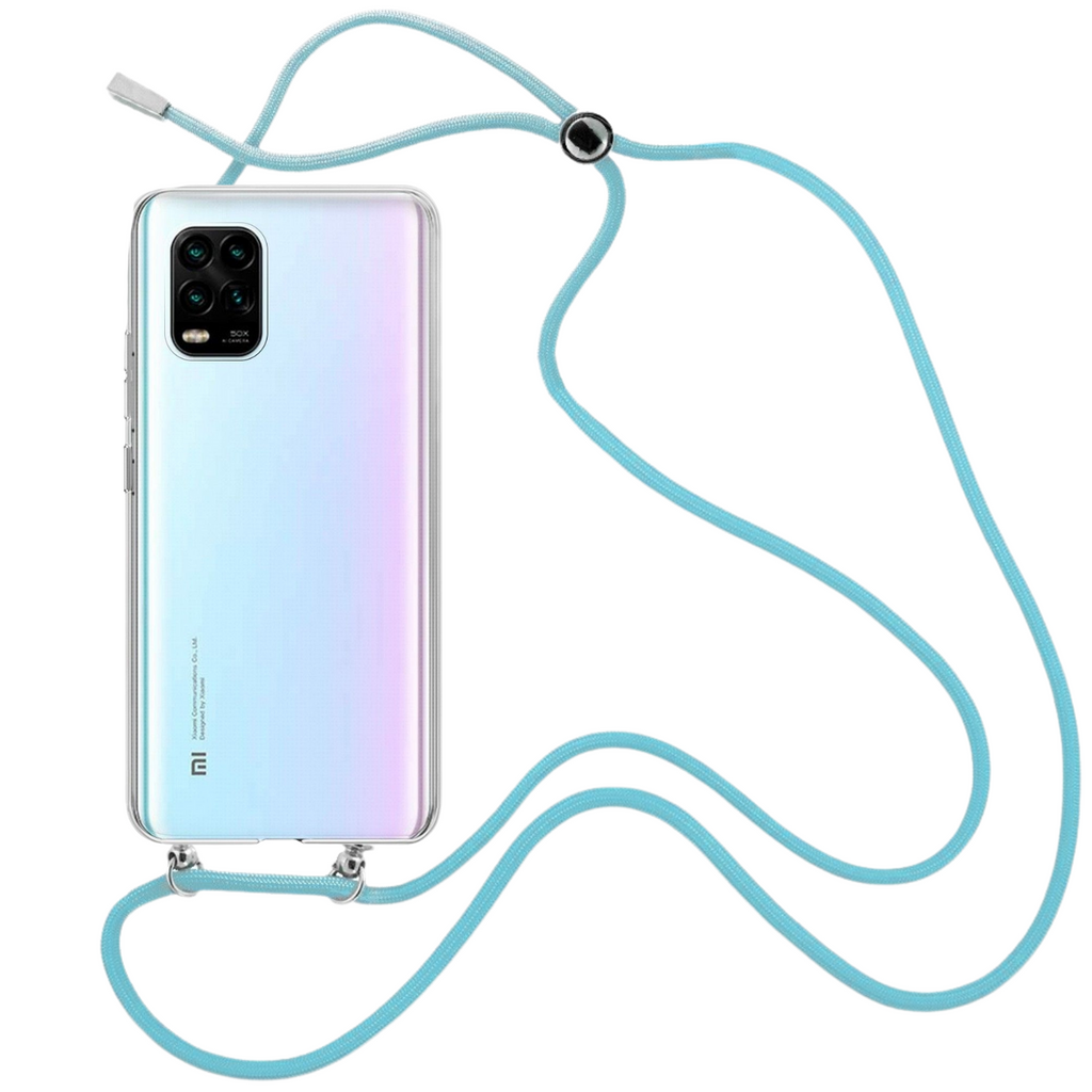 Capa cristal com fio cordão azul para Xiaomi Mi 10 Lite