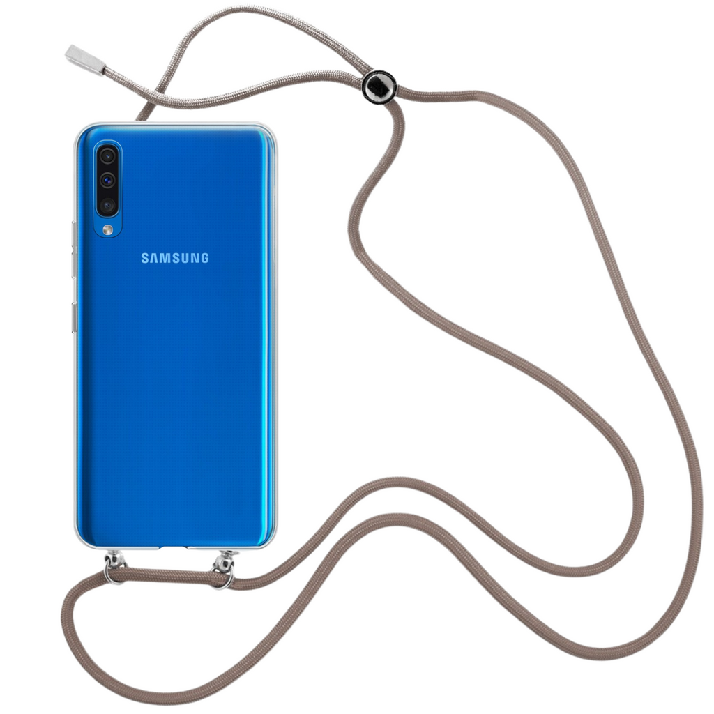 Capa cristal com fio cordão castanho para Samsung Galaxy A30s