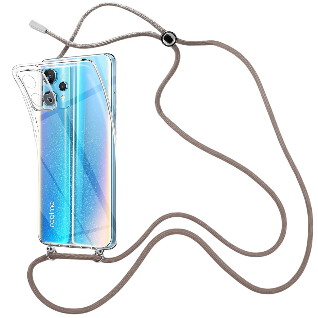 Capa cristal com fio cordão castanho para Oneplus Nord CE 2 Lite