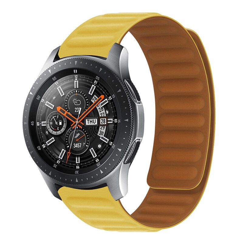 Pulseira Bracelete de elos magnéticos para Amazfit BIP U PRO Amarelo