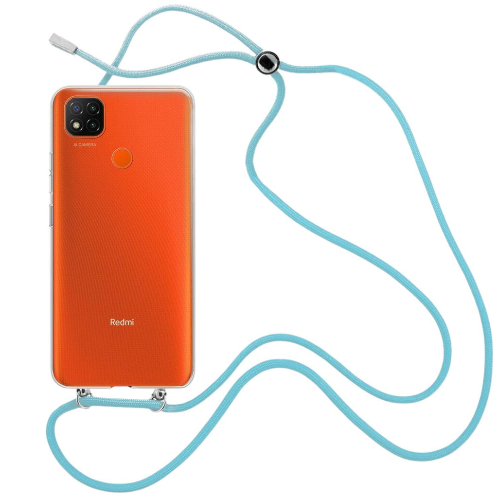 Capa cristal com fio cordão azul para Xiaomi Redmi 9C