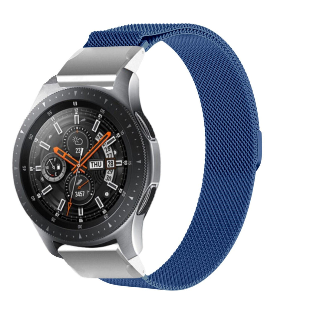 Pulseira Bracelete Milanese Loop Garmin fenix 6 Edição Pro Solar Azul