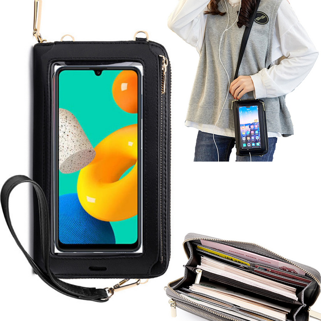 Bolsa Mala tira-colo com função touch ecrã Samsung M32 Preto