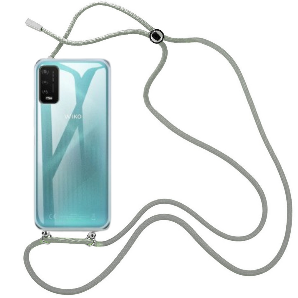 Capa cristal com fio cordão cinza para Wiko U10