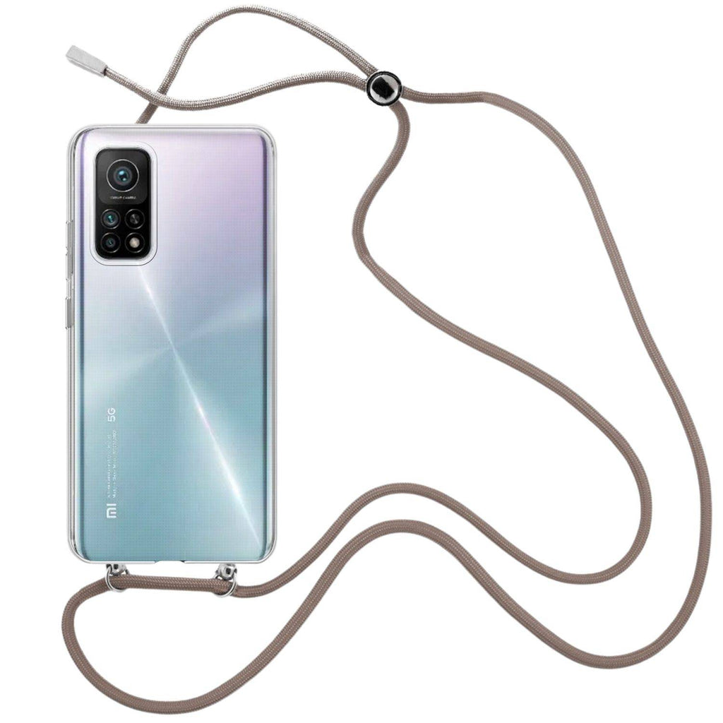 Capa cristal com fio cordão castanho para Xiaomi Mi 10T Pro